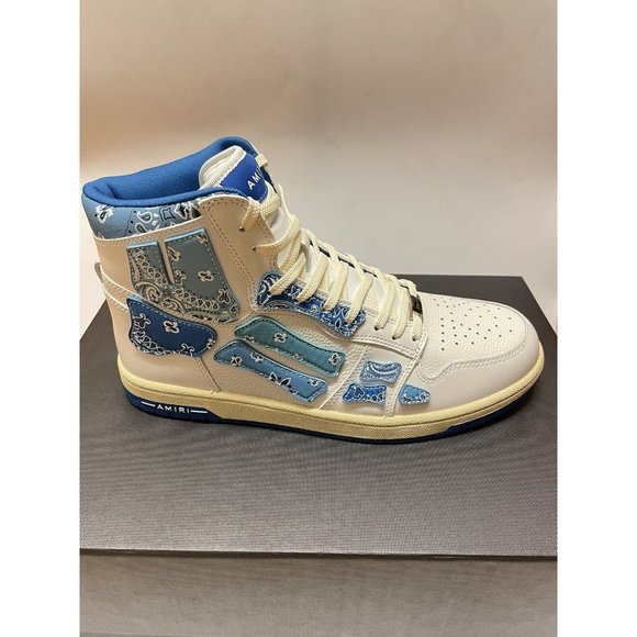 AMIRI Other - AMIRI Skel Top High Bandana Sneakers Blue White Men’s